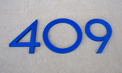 modern house numbers 409