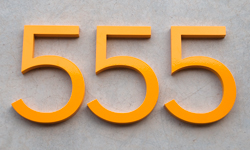 modern house numbers 555