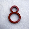 modern house numbers 8 in red