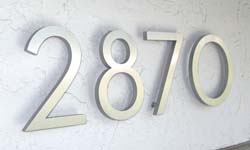 modern house numbers florida