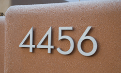 modern mid century house numbers