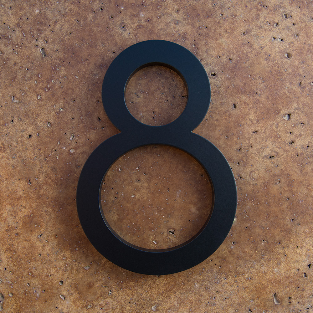 Modern House Numbers Aluminum Modern Font Number Three 