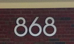 modern house numbers aluminum 167