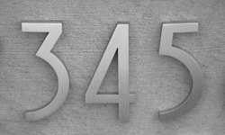 mid century house numbers